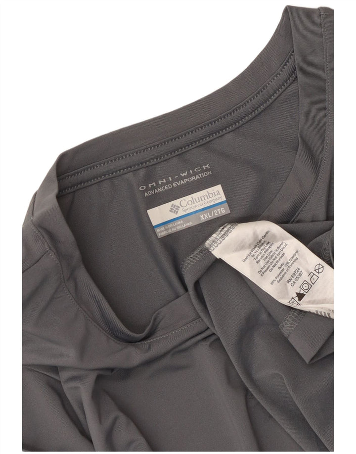 Columbia Mens Omni-Wick Top Long Sleeve 2XL Grey Polyester