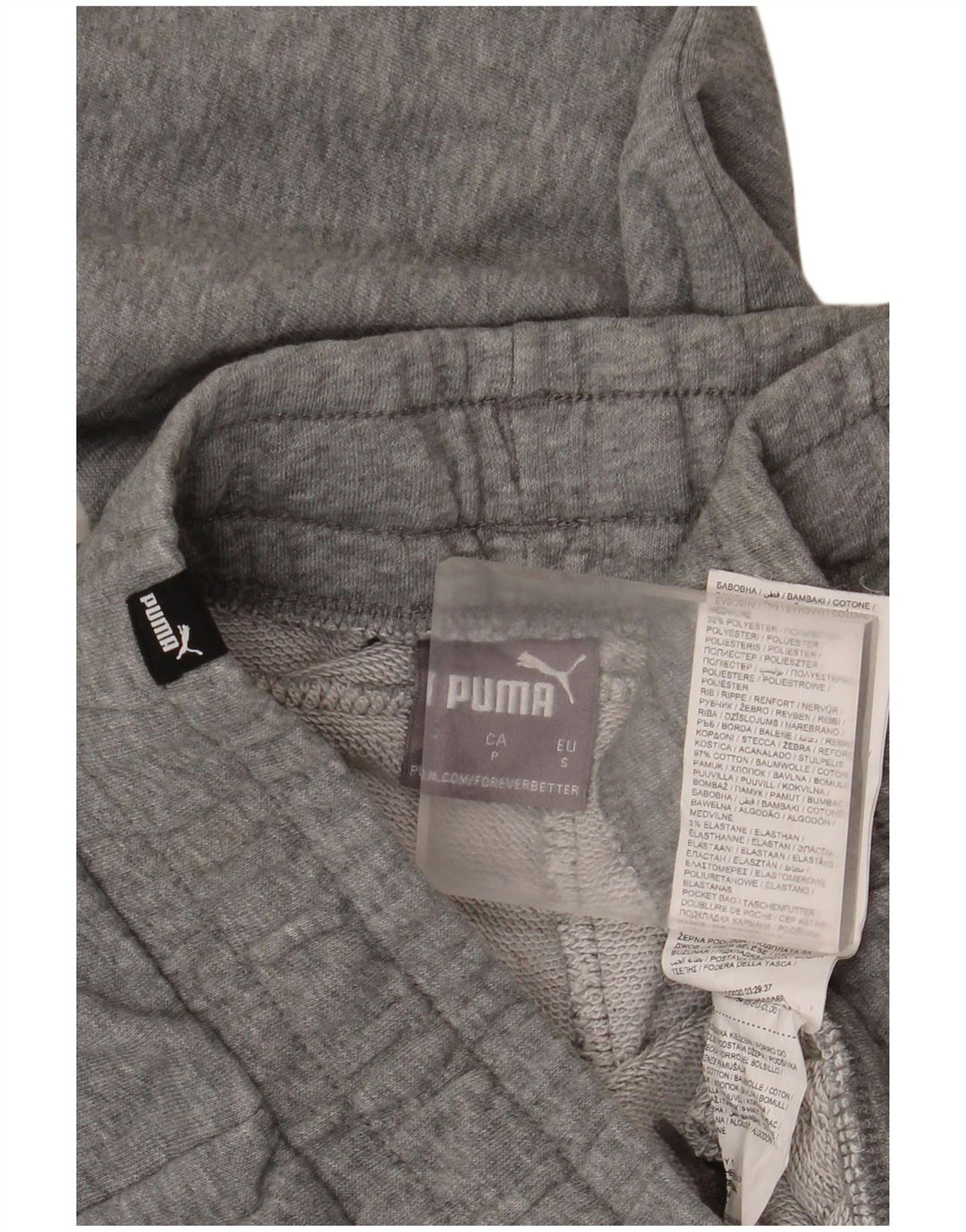 Puma Mens Tracksuit Trousers Joggers Small Grey Cotton