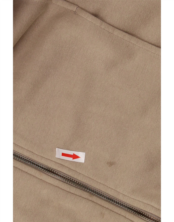 PUMA Womens Tracksuit Top Jacket UK 14 Medium Beige Cotton