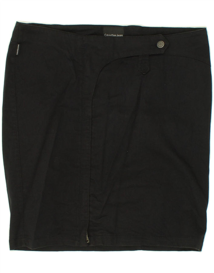 CALVIN KLEIN Womens Pencil Skirt W30 Medium Black Cotton Vintage Calvin Klein and Second-Hand Calvin Klein from Messina Hembry 