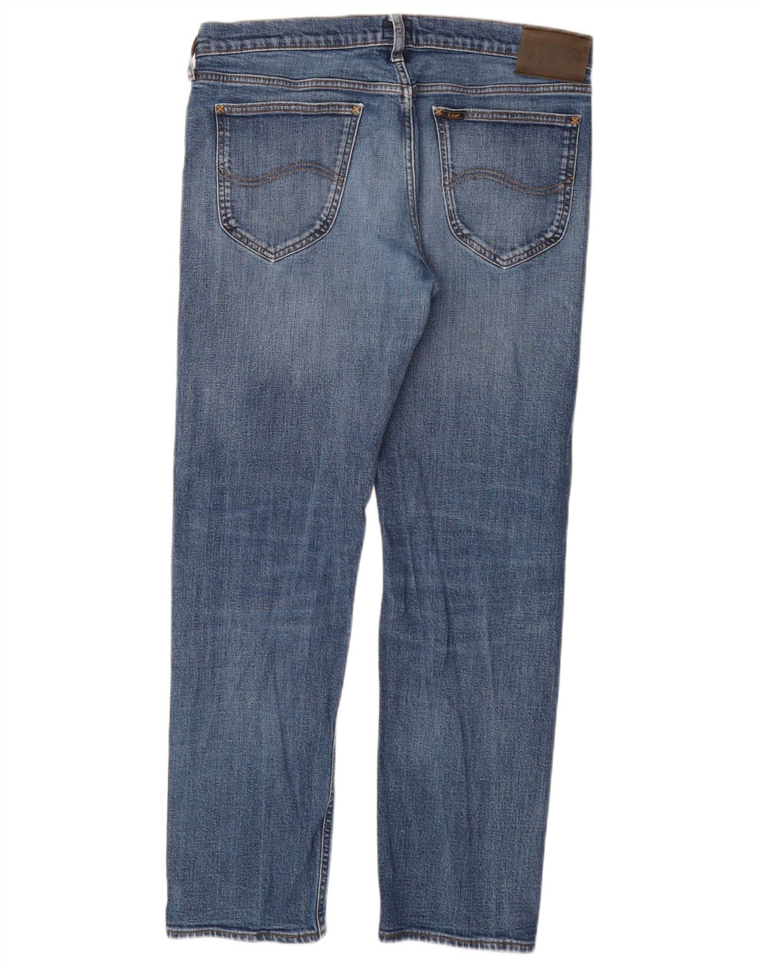 LEE Mens Daren Zip Fly Straight Jeans W34 L32 Blue Cotton