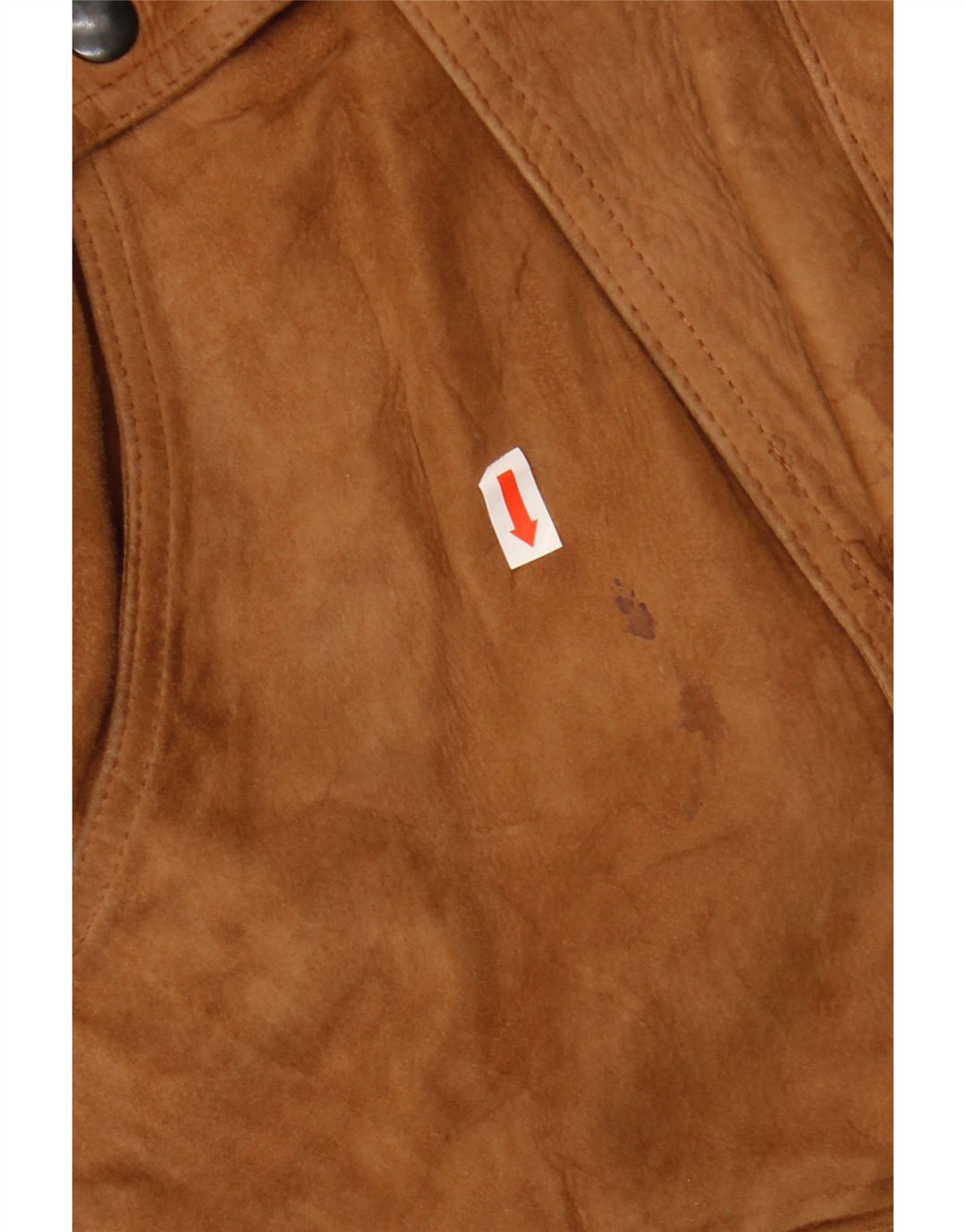 ESSEBI Mens Leather Jacket EU 48 Medium Beige Leather