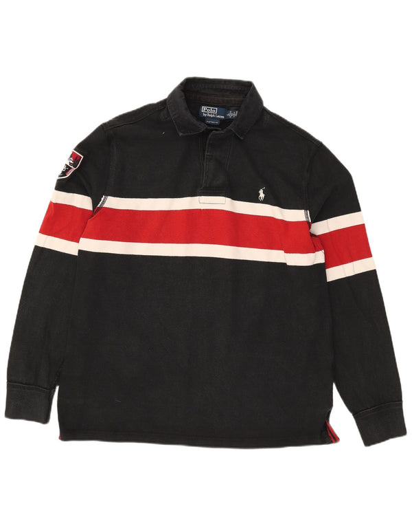 Polo Ralph Lauren Mens Graphic Neck Sweatshirt Jumper Large Black