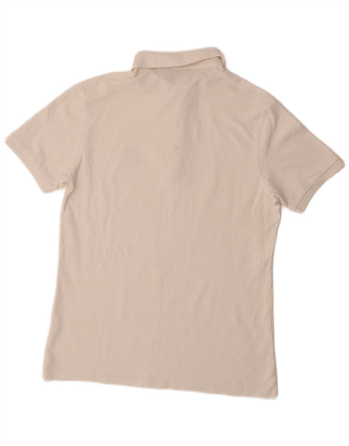 HUGO BOSS Mens Slim Fit Polo Shirt Large White Cotton