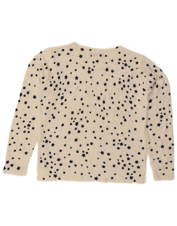 Marks & Spencer Womens Boat Neck Jumper Sweater UK 10 Small White