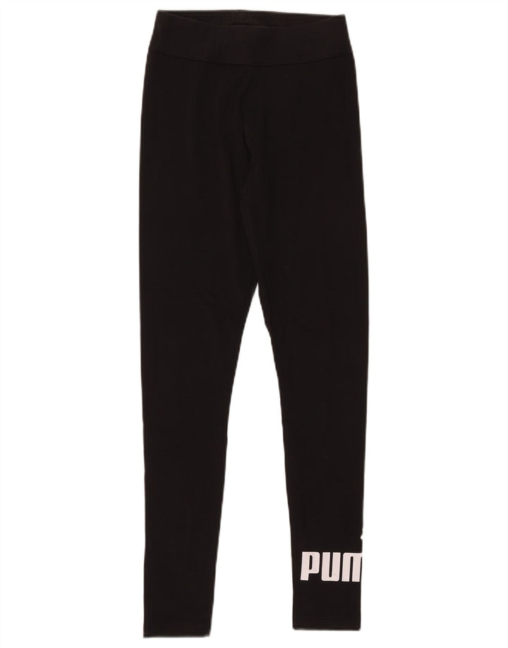 Puma Womens Graphic Leggings UK 8 Small Black
