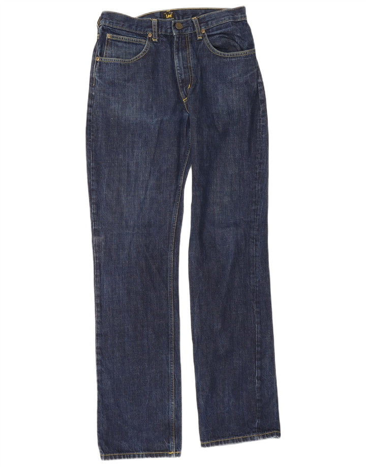 Lee Mens Brooklyn Straight Jeans W31 L34 Blue Cotton