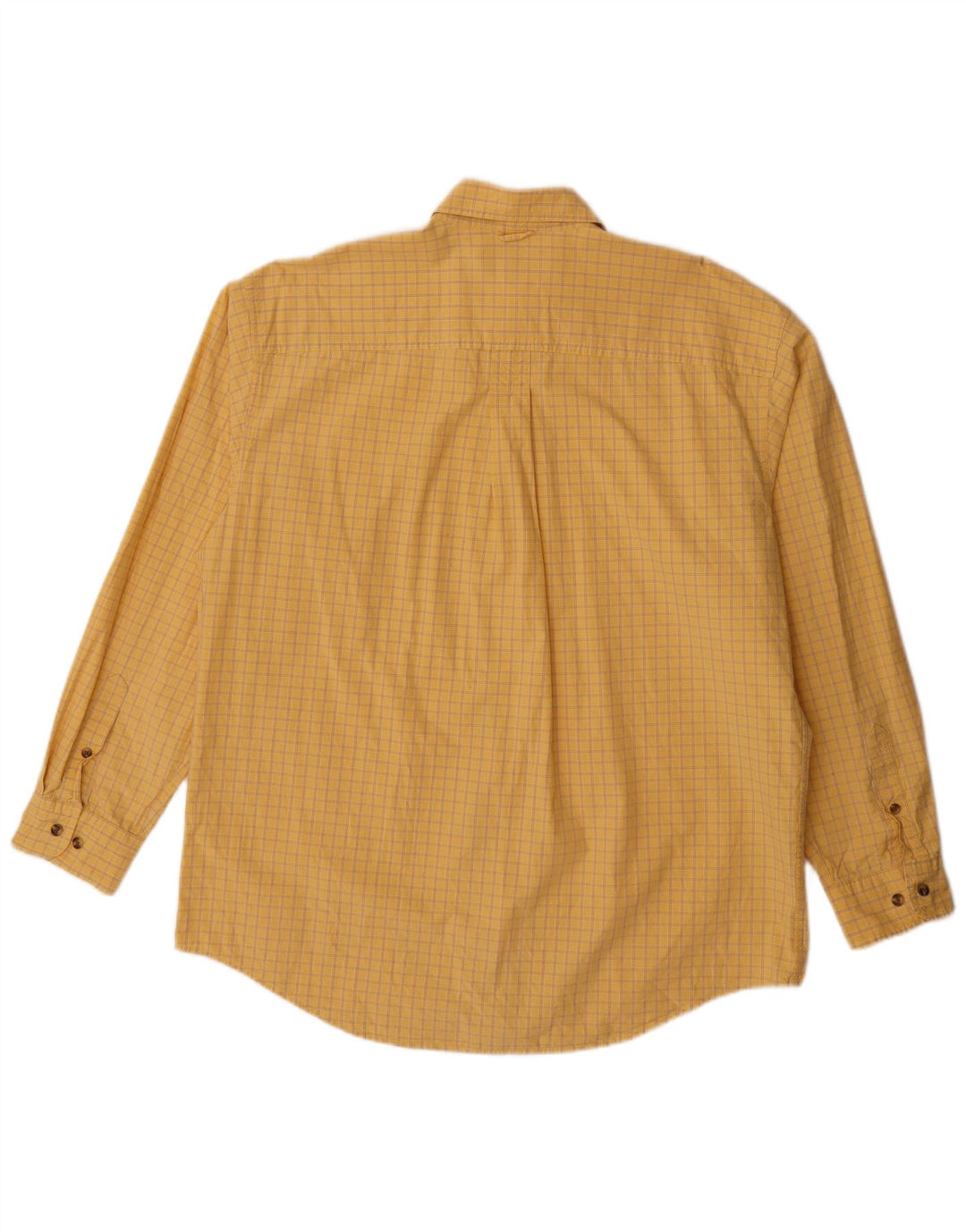 Timberland Mens Shirt Large Yellow Check Cotton