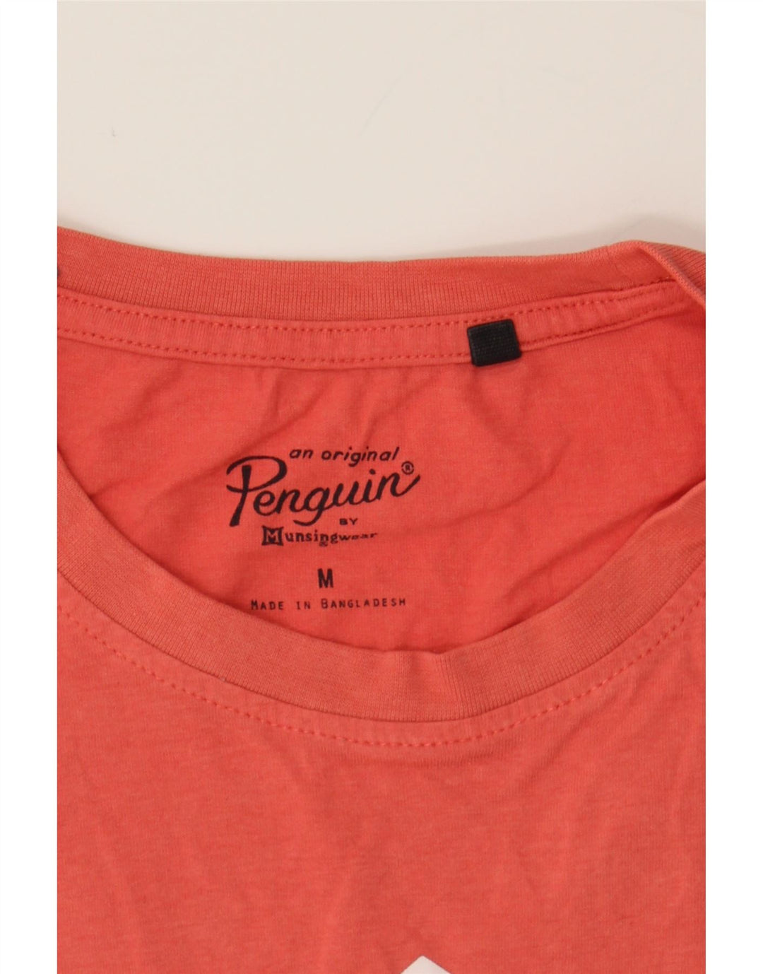 PENGUIN Mens Graphic T-Shirt Top Medium Orange Cotton Vintage Penguin and Second-Hand Penguin from Messina Hembry 