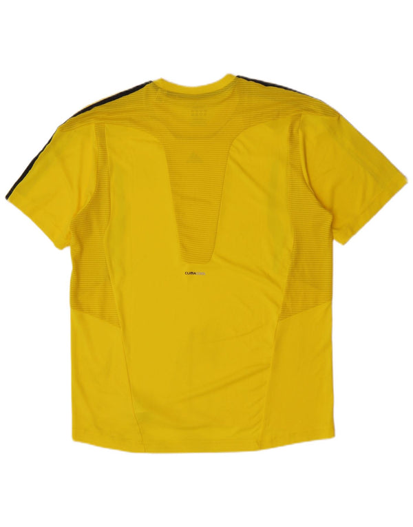 Adidas Mens Climacool T-Shirt Top Large Yellow Polyester
