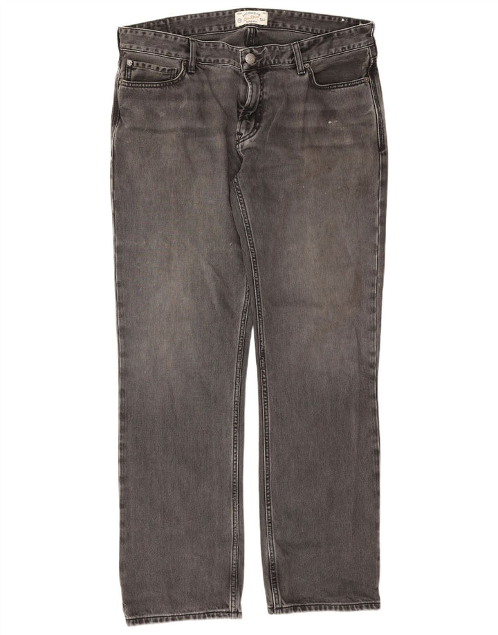 Fat Face Mens Straight Jeans W36 L32 Grey Cotton
