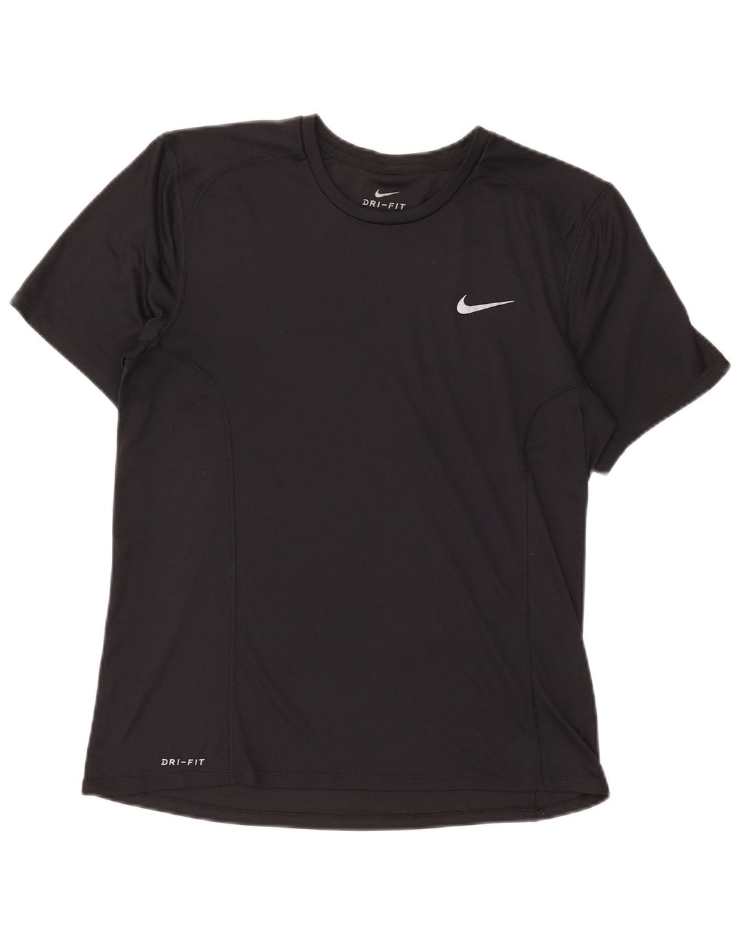 Nike Womens Dri Fit T-Shirt Top UK 14 Large Black