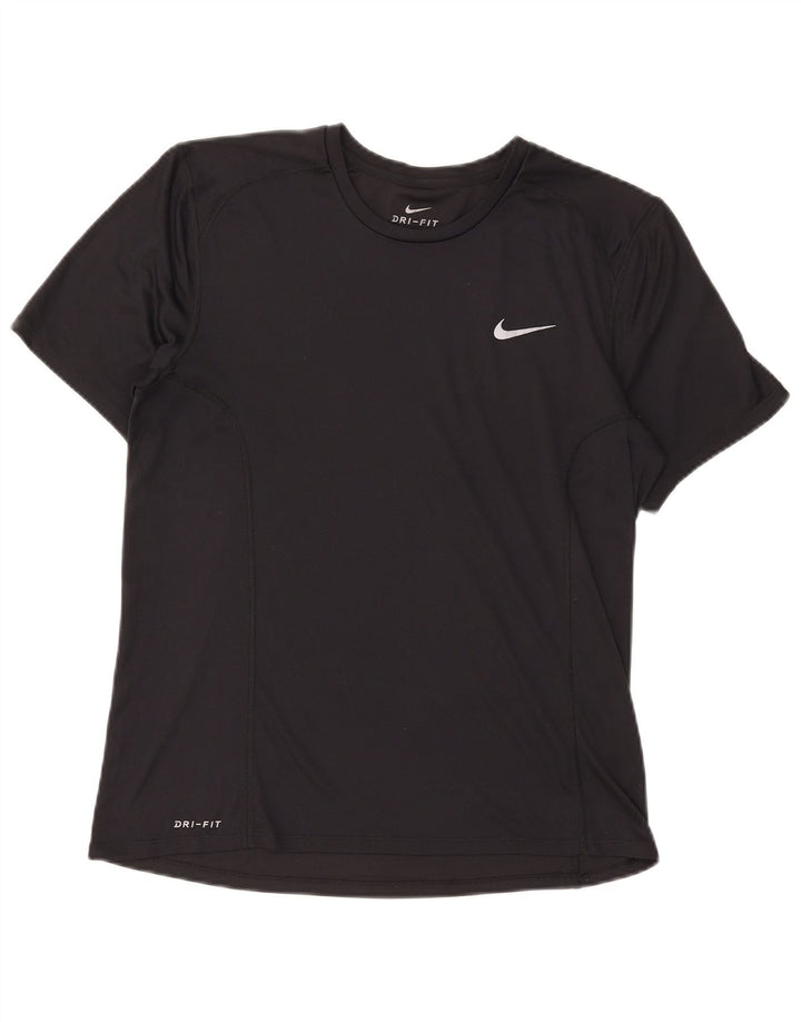 Nike Womens Dri Fit T-Shirt Top UK 14 Large Black