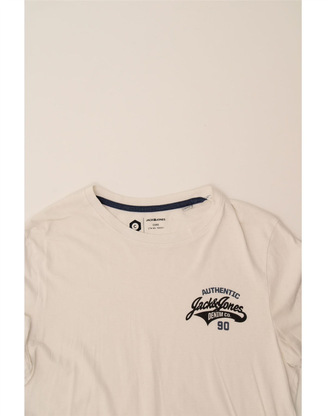 JACK & JONES Mens T-Shirt Top Small White Cotton Vintage Jack & Jones and Second-Hand Jack & Jones from Messina Hembry 