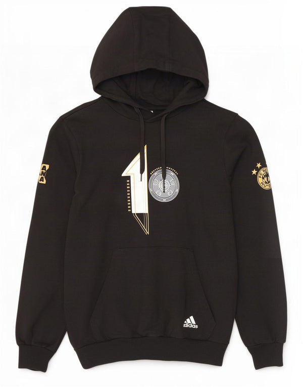 Adidas Mens FC Bayern Munchen Graphic Hoodie Jumper Small Black Cotton