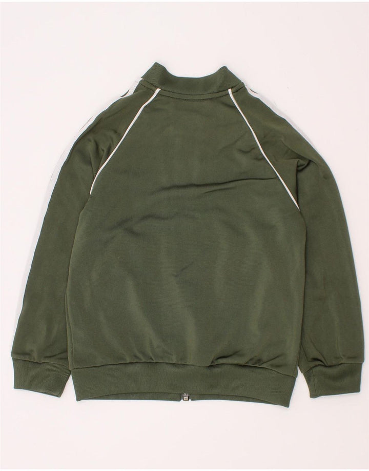 Adidas Girls Graphic Tracksuit Top Jacket 2-3 Years Green Polyester