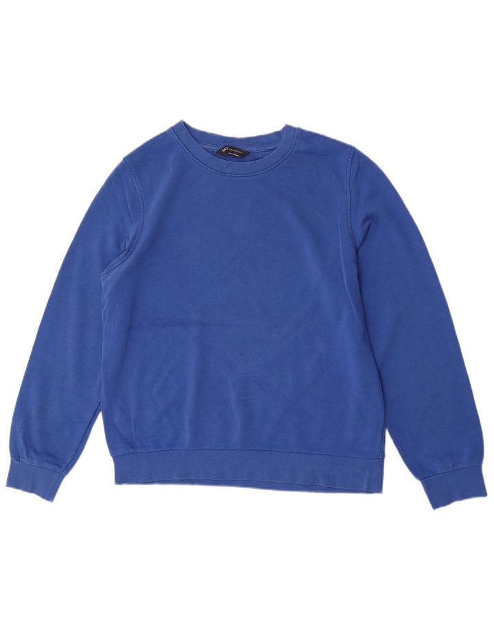 Marks & Spencer Womens Sweatshirt Jumper UK 12 Medium Blue Cotton