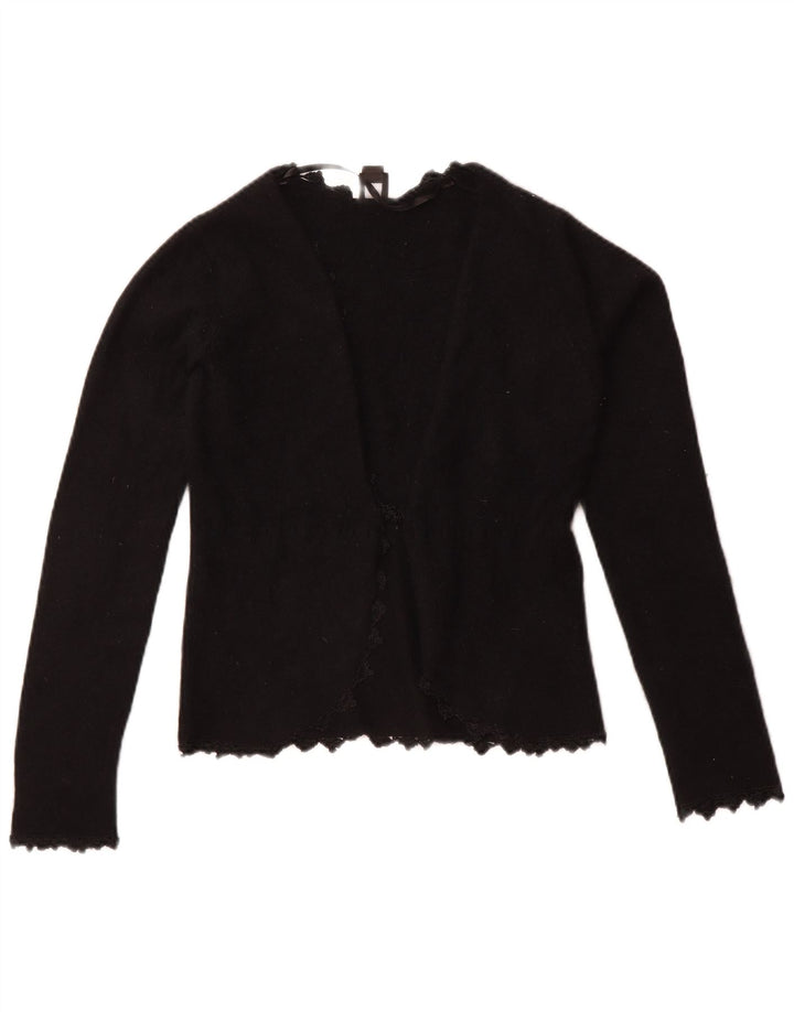 Esprit Girls Cardigan Sweater 12-13 Years Black Wool