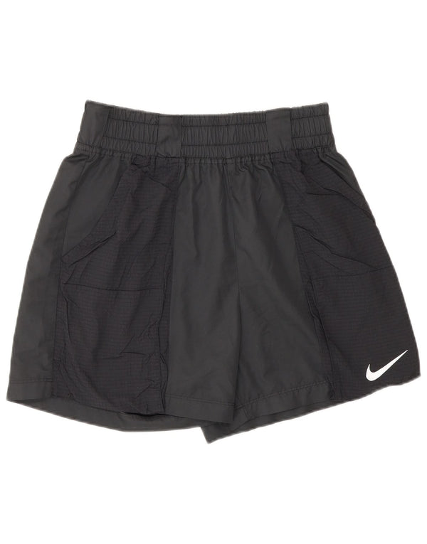 NIKE Womens Sport Shorts UK 10 Small  Black Polyester