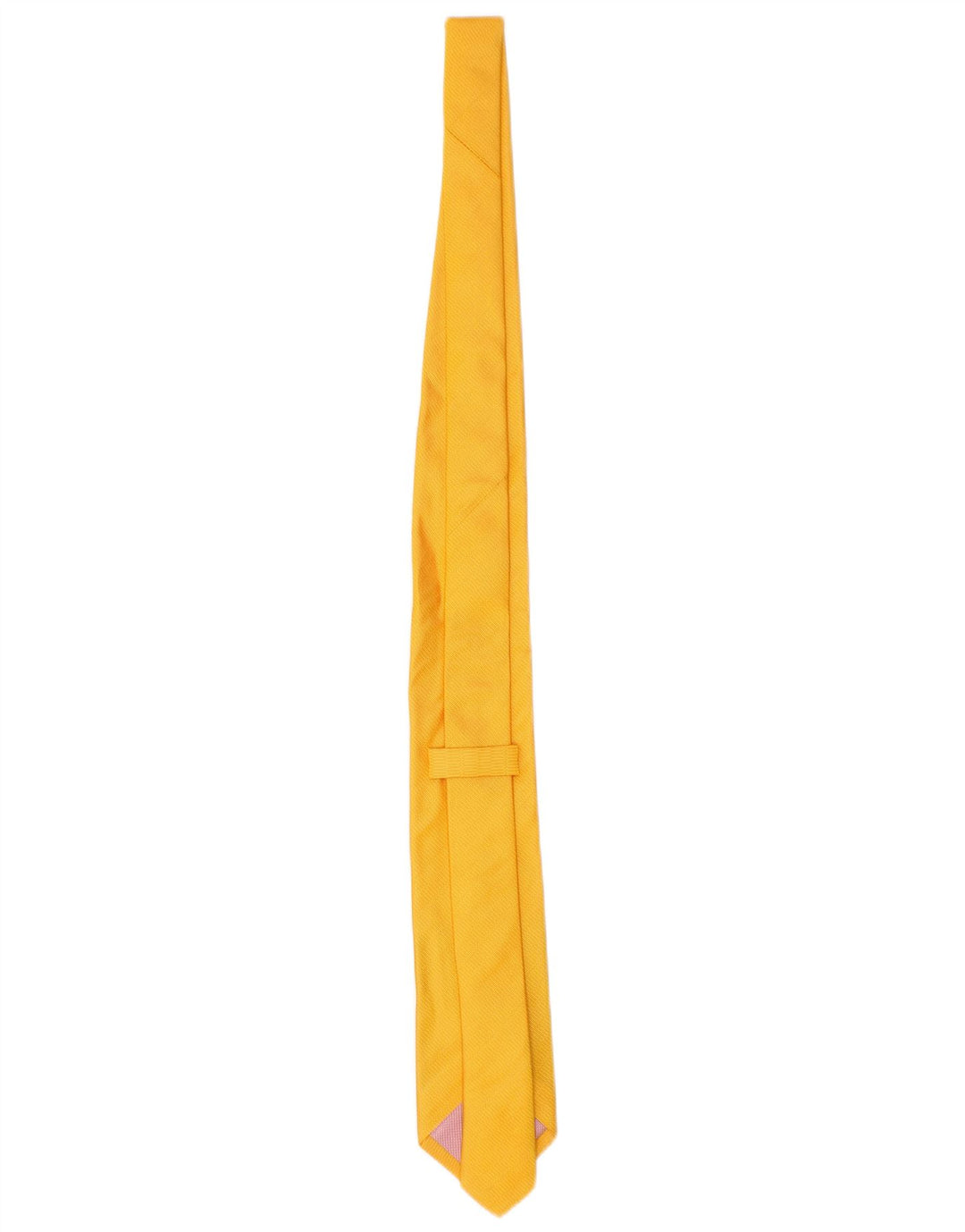 Pink Mens Tie One Size L54 Yellow Silk
