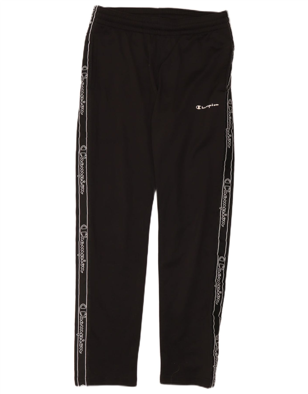 Champion Mens Graphic Tracksuit Trousers Small Black Polyester