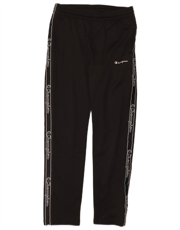 Champion Mens Graphic Tracksuit Trousers Small Black Polyester