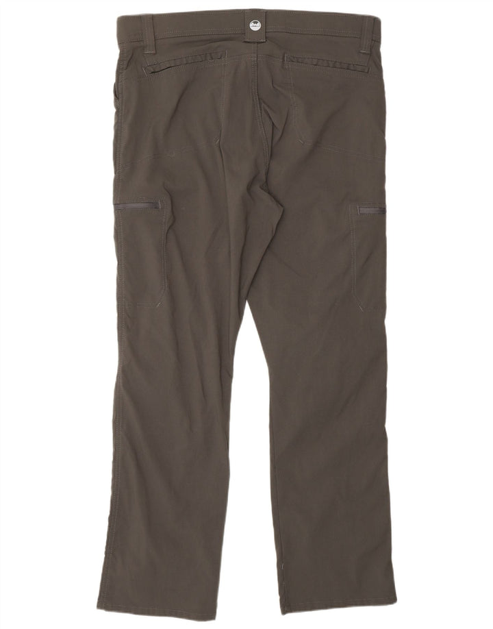 WRANGLER Mens Straight Cargo Trousers W36 L30 Grey Nylon