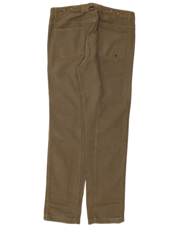 Champion Mens Tapered Chino Trousers Large W34 L33 Khaki Cotton