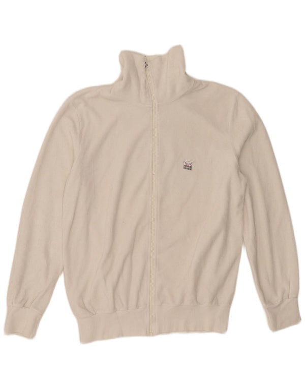 Trigema Mens Tracksuit Top Jacket Small White Cotton