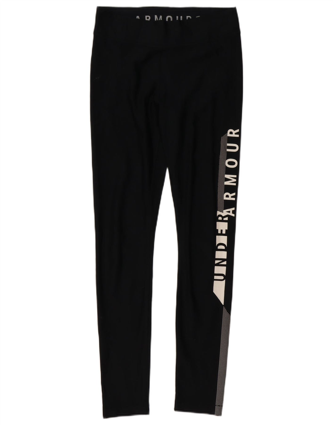 UNDER ARMOUR Womens Heat Gear Graphic Leggings UK 14 Medium  Black