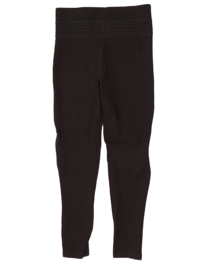 Zara Womens High Waist Leggings Medium Black Polyamide