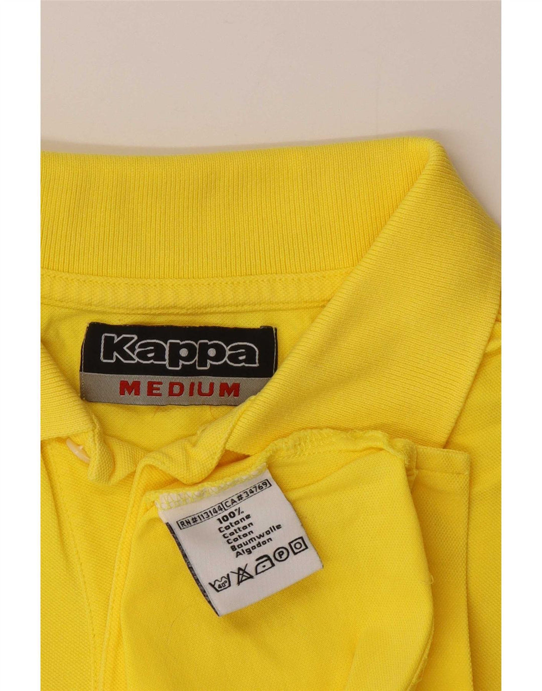 Adidas Mens Polo Shirt Medium Yellow Cotton