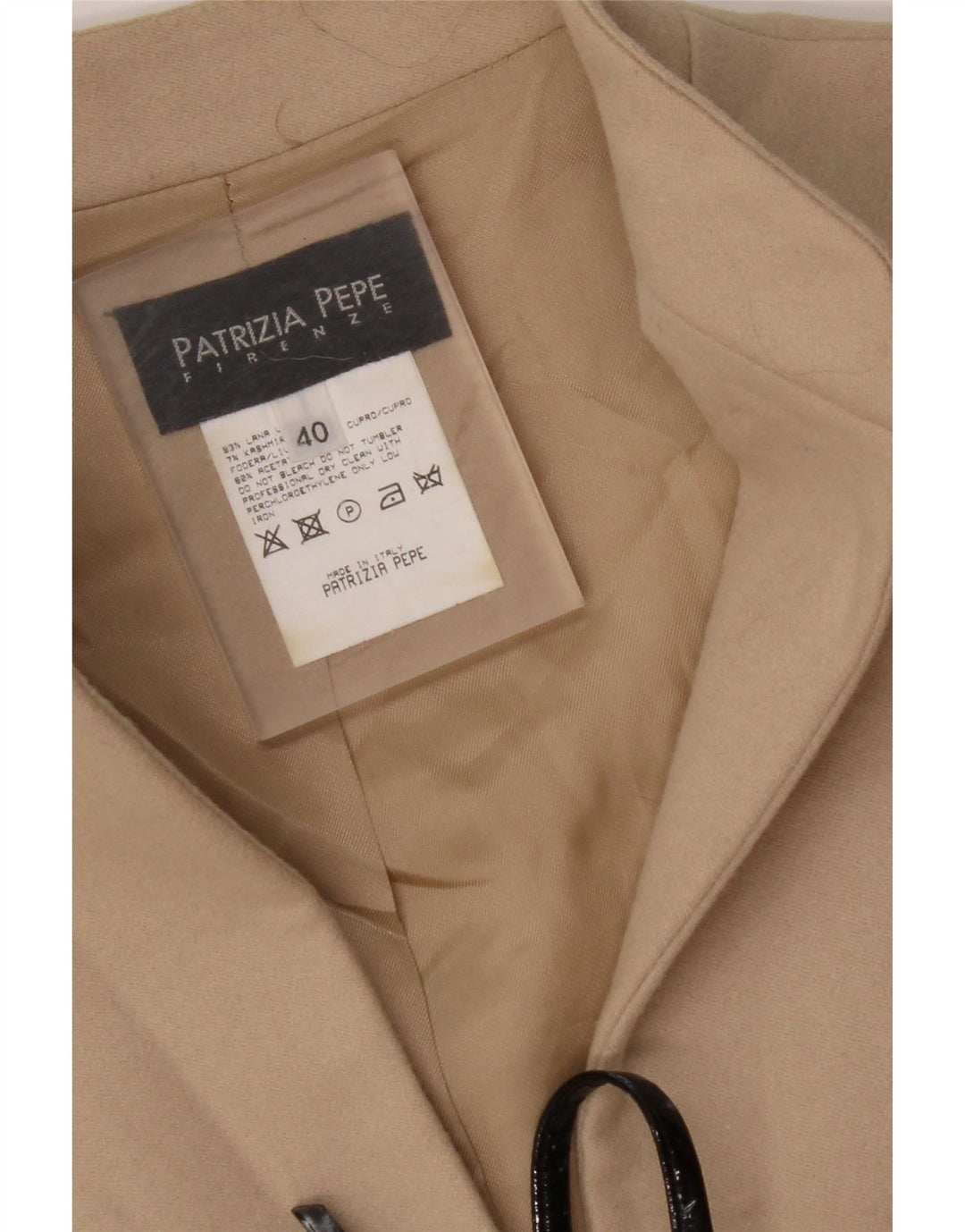 PATRIZIA PEPE Womens Blazer Jacket IT 40 Small Beige Wool