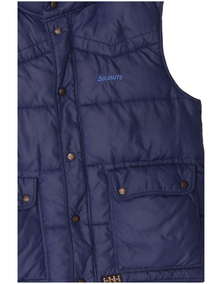 Dolomite Mens Padded Gilet UK 38 Medium Navy Blue Polyester