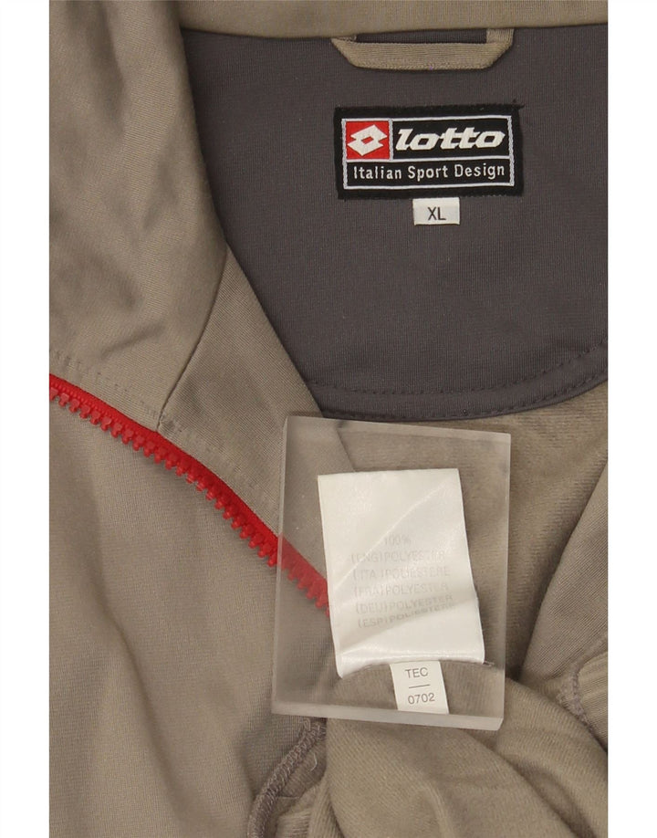 LOTTO Mens Tracksuit Top Jacket XL Grey Polyester