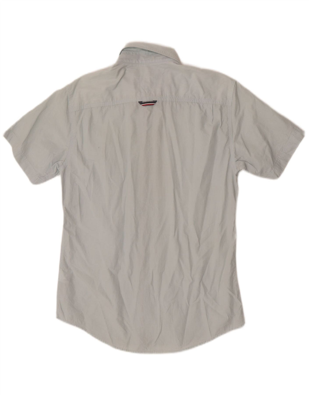 Tommy Hilfiger Mens Short Sleeve Shirt Small Blue Cotton