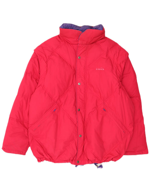 DIADORA Mens Oversized Reversible Padded Jacket UK 42 XL Red Polyester