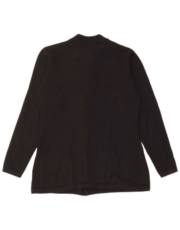 SISLEY Womens Cardigan Sweater UK 12 Medium Black Wool