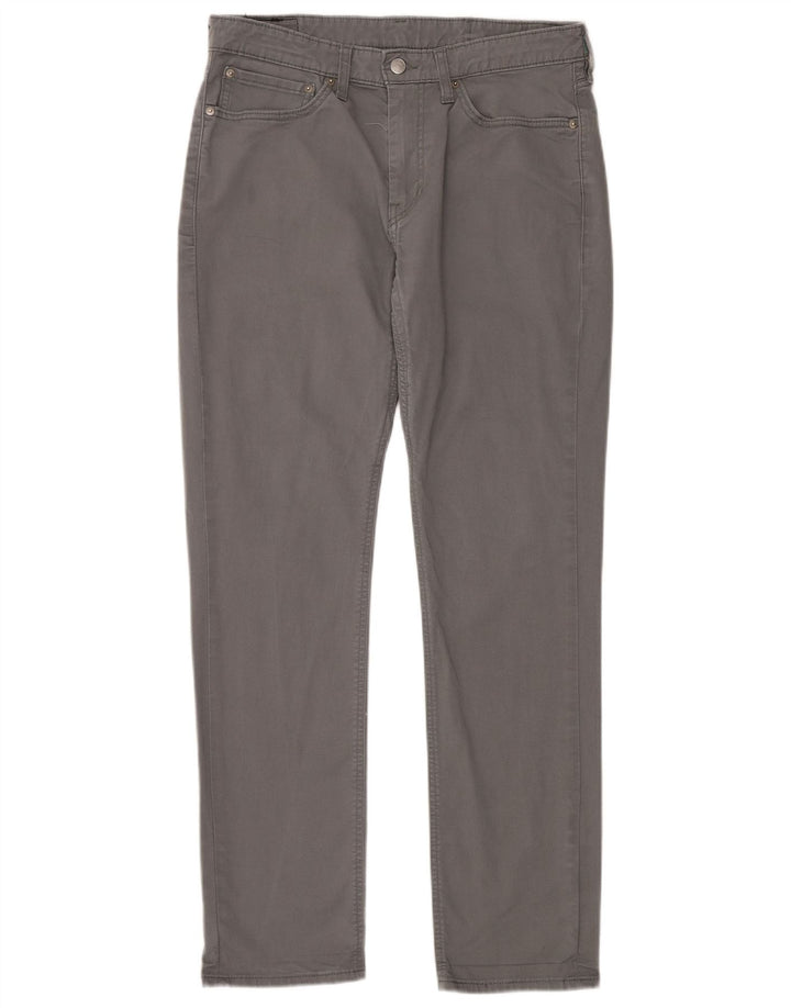 LEVI'S Mens 511 Slim Chino Trousers W34 L32 Grey Cotton