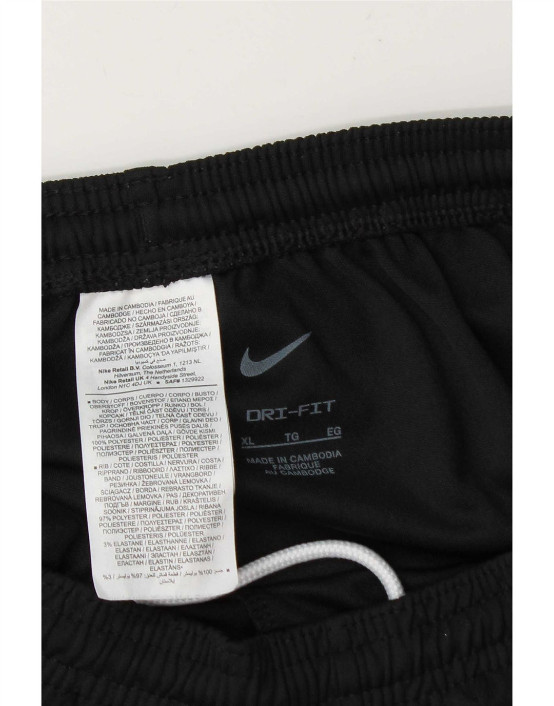 Nike Mens Dri Fit Tracksuit Trousers XL  Black Polyester