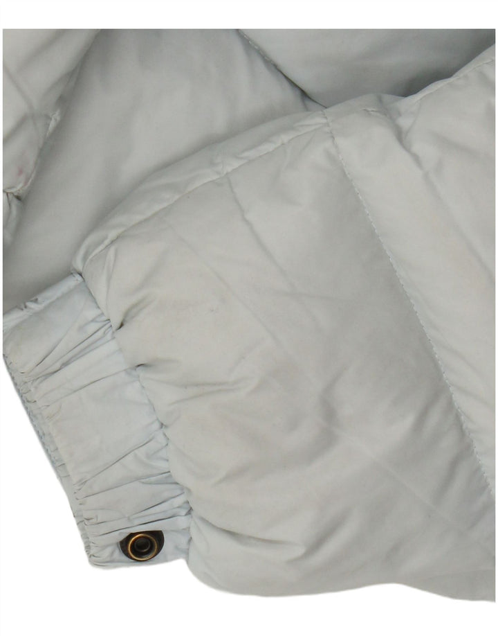 Superdry Womens Hooded Padded Jacket UK 8 Small  Blue Nylon