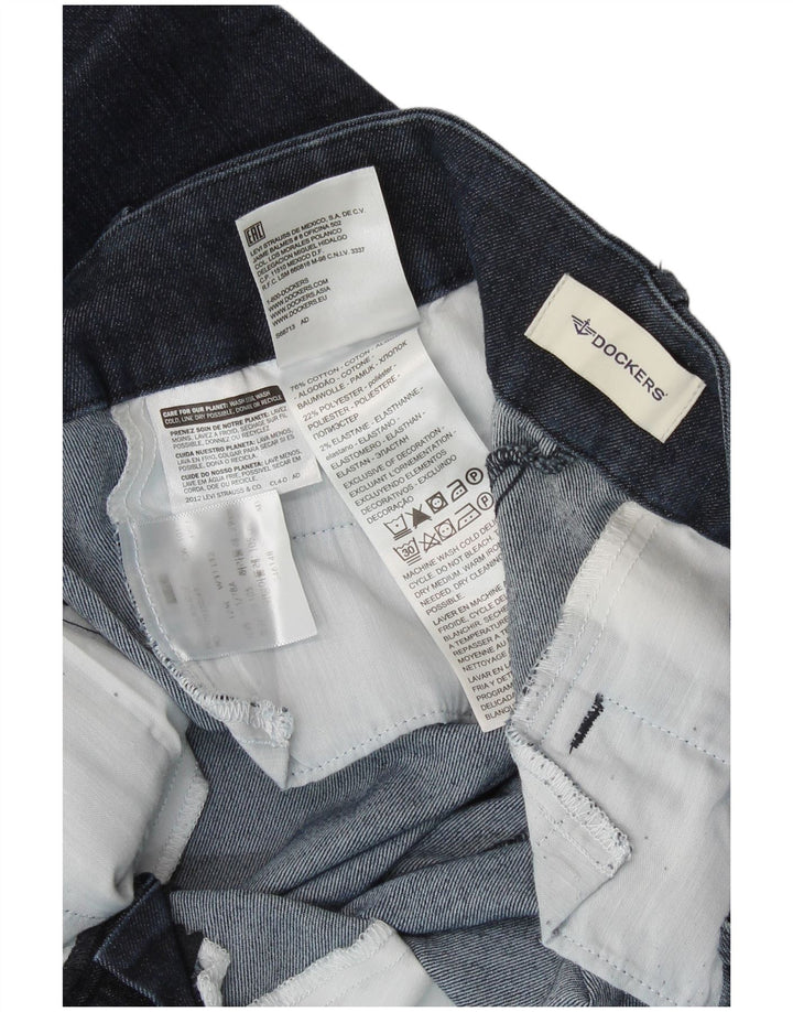 DOCKERS Womens Straight Jeans W31 L32 Navy Blue Cotton