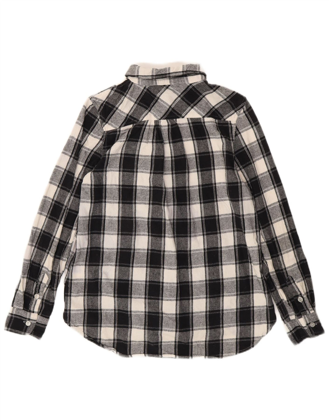 LEVI'S Womens Flannel Shirt UK 10 Small Black Check Cotton