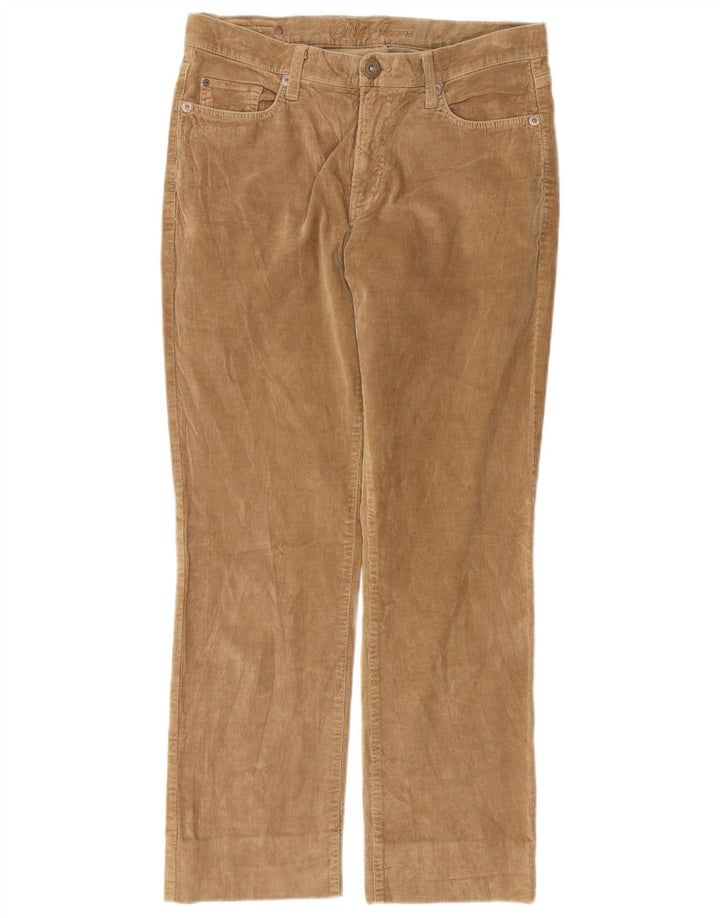 RIFLE Womens Straight Corduroy Trousers W31 L28 Beige Cotton