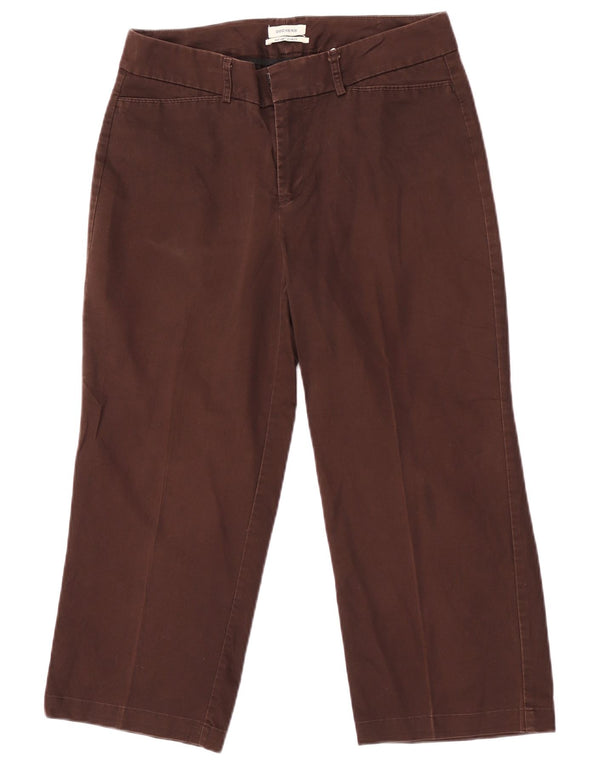 Dockers Womens Mid Rise Curvy Capri Trousers US 6 Medium W30 L22 Brown