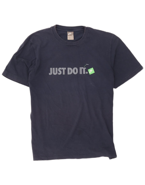 NIKE Mens Graphic T-Shirt Top UK 42/44 Large Navy Blue