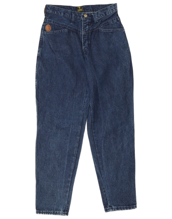 Trussardi Womens High Waist Tapered Jeans IT 46 Large W30 L30 Navy Blue