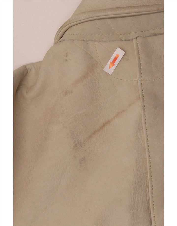 Vintage Mens Suede Jacket IT 50 Large Beige