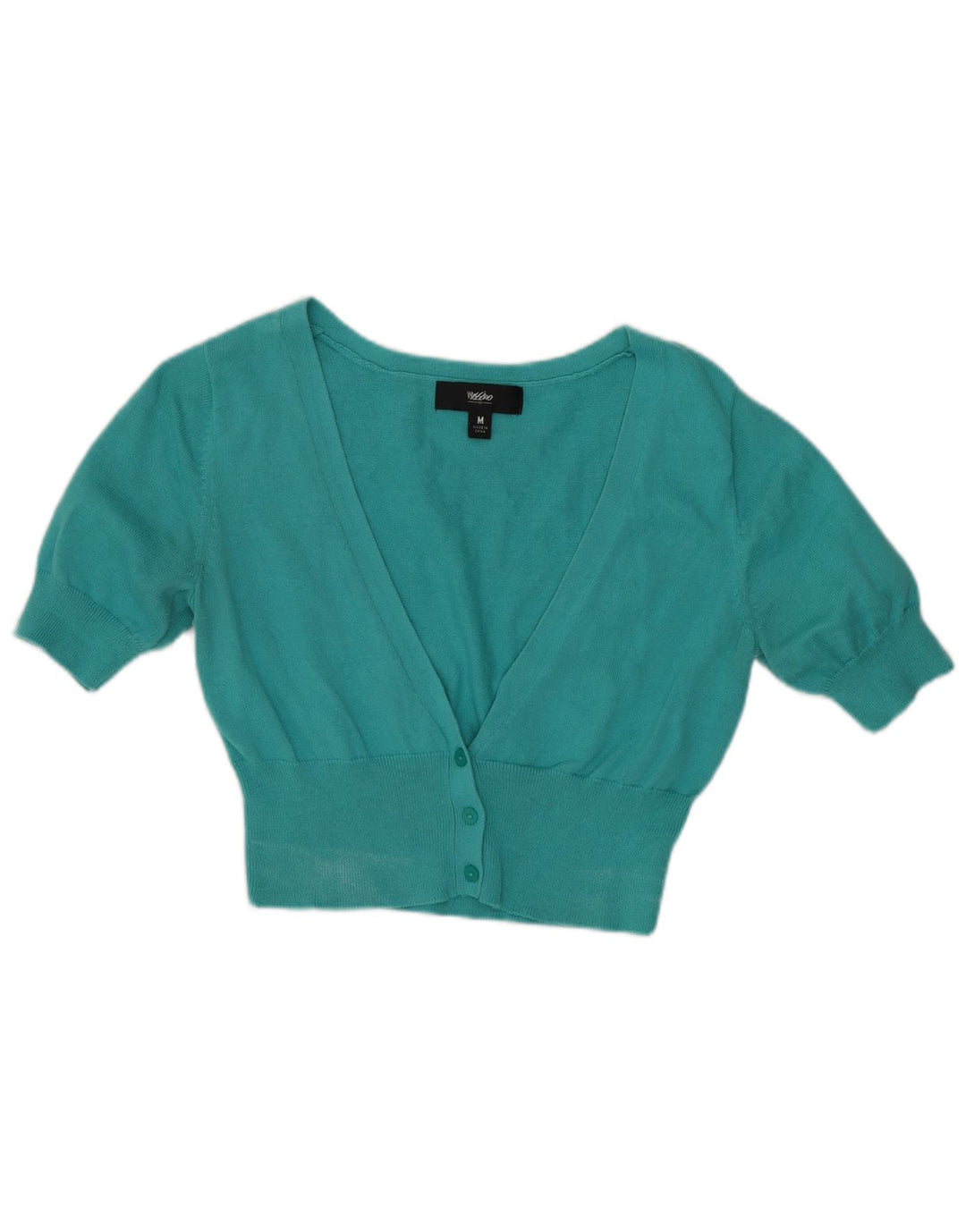Mossimo Womens Bolero Top UK 12 Medium Turquoise Cotton