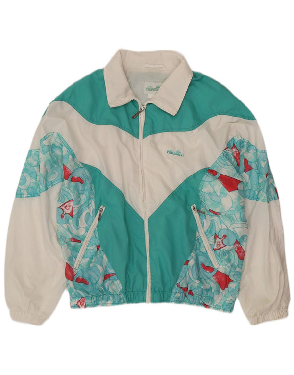 ELLESSE Womens Tracksuit Top Jacket IT 44 Medium Turquoise Colourblock